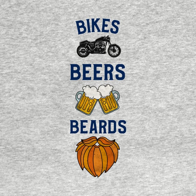 Bikes beers beards funny biker by MotorizedTees